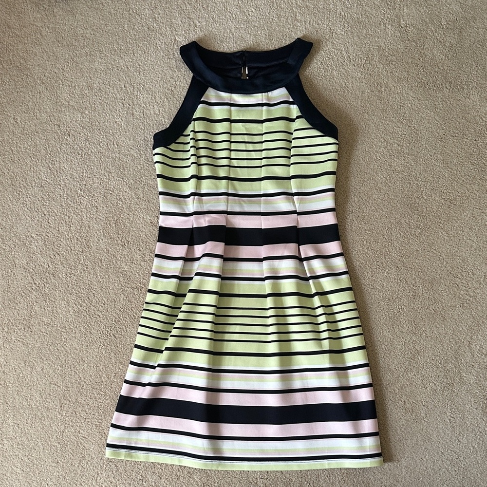 Enfocus Studio Navy and Pink Dress
